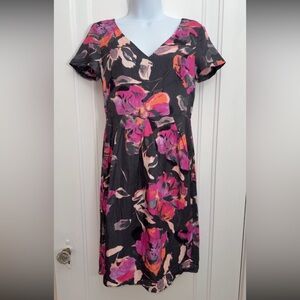 Banana Republic tailored floral linen blend dress size 2